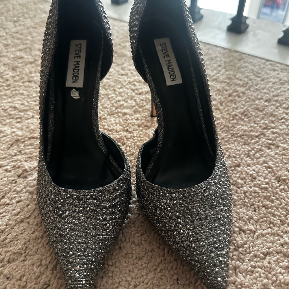 Propper Silver Rhinestone Heels